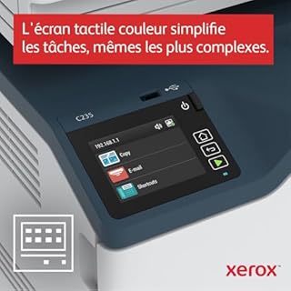 Xerox C235dni A4 22ppm Couleur Imprimante Multifonction Laser Sans Fil avec Impression Recto-Verso - Copie/Impression/Scanner/Fax - Ecran tactile Couleur