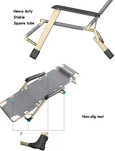 Tumbona plegable XL ideal para relajarse en el jardín o la terraza 4