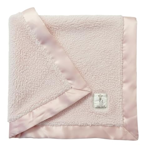 Couverture en fil chenille rose Little Giraffe contre le froid de bébé