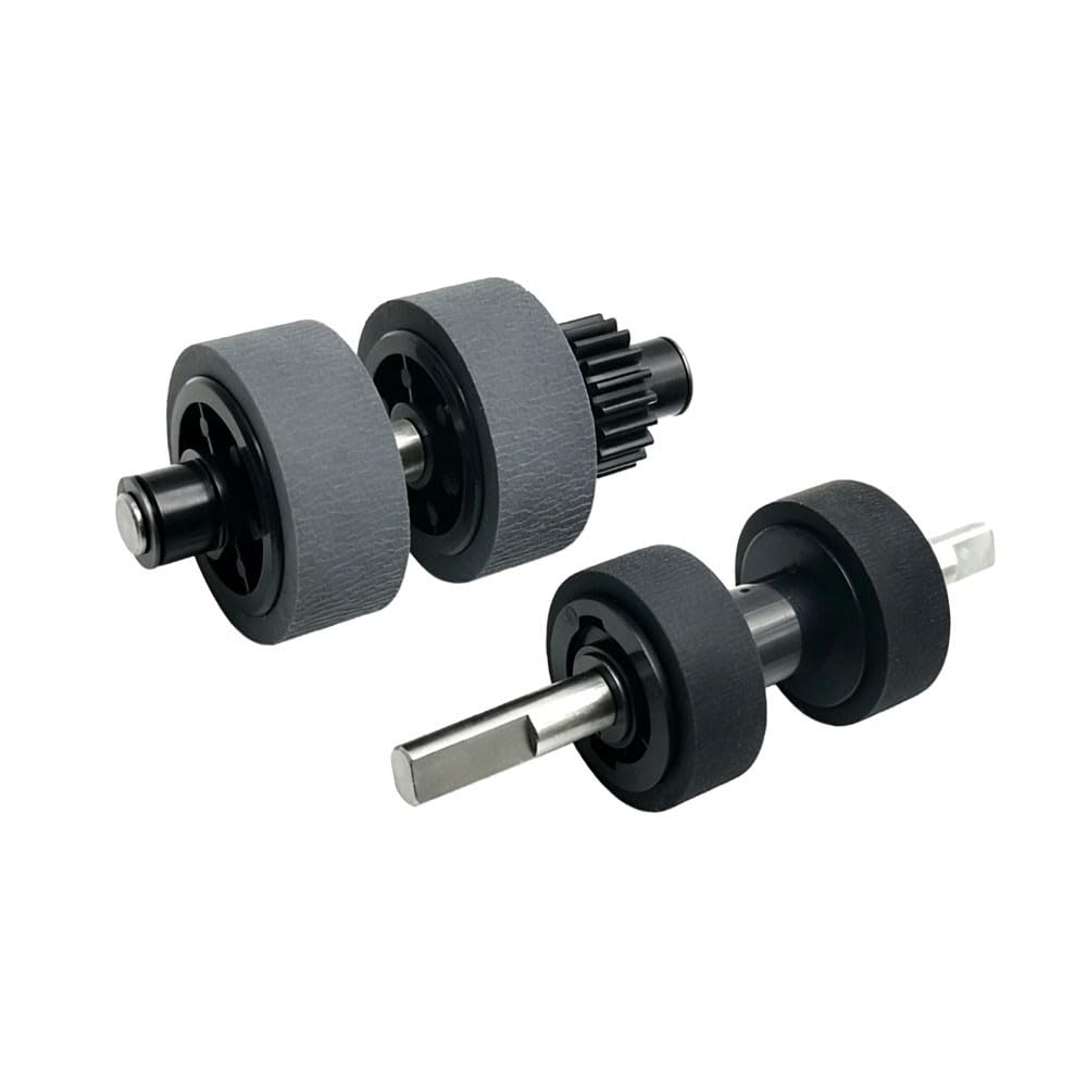 Hochgeschwindigkeits-Papiereinzugsrollen-Set für Panasonic Scanner KV-S1026C KV-S1046C, ABS + Metall-Ersatzteil, kompakt, 20 x 10 x 10 mm, Schwarz