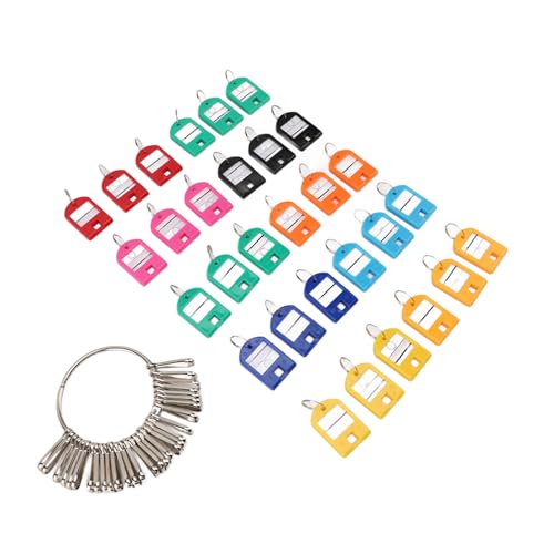 Catálogo de Material para etiquetado que puedes comprar esta semana. 43 Paquete de 30 Llaveros de Alquiler con Organizador de Llaves de Gran Diámetro para Etiquetas, Materiales Plásticos para Apartamentos, Hoteles, Conserjería, Oficina, Coche, Luz...