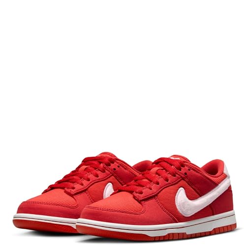 Nike Big Kid's Dunk Low Fire Red/Pink Foam-LT Crimson (FZ3548 612) - 43