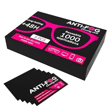 Salviette antiappannamento occhiali 5 pezzi asciutta riutilizzabile 15 x 15 cm massimo effetto e usi panni occhiali antiappannamento maschera visiera del casco obiettivi della fotocamera