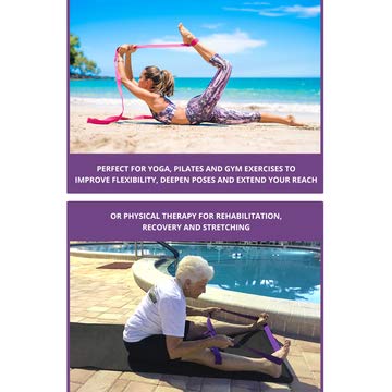 Yoga Blocks And Strap Set 2 Pack Yoga Blocks Light Weight High Density Foam 4 X 6 X 9 Inches And 8 Foot Thick Cotton Yoga Strap For Beginners And Advanced Yogis Supports All Poses (Purple) #TOP6