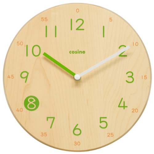 コサイン　cosine  メープル　時計 Amazon.co.jp: コサイン/cosine/掛け時計/子ども時計 メープル/CW-14CM