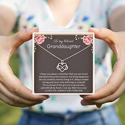 RareLove-Granddaughter-NecklaceGranddaughter-Gifts-from-Grandma925-Sterling-Silver-Tiny-Infinity-Heart-Necklaces-for-GranddaughterBirthday-giftGraduation-Gift