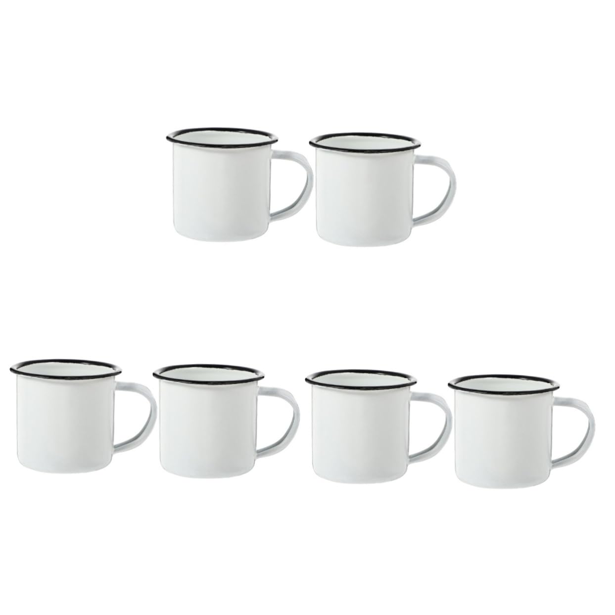 Mugs en émail rétro Luxshiny tasse de camping incassable et résistante à la chaleur