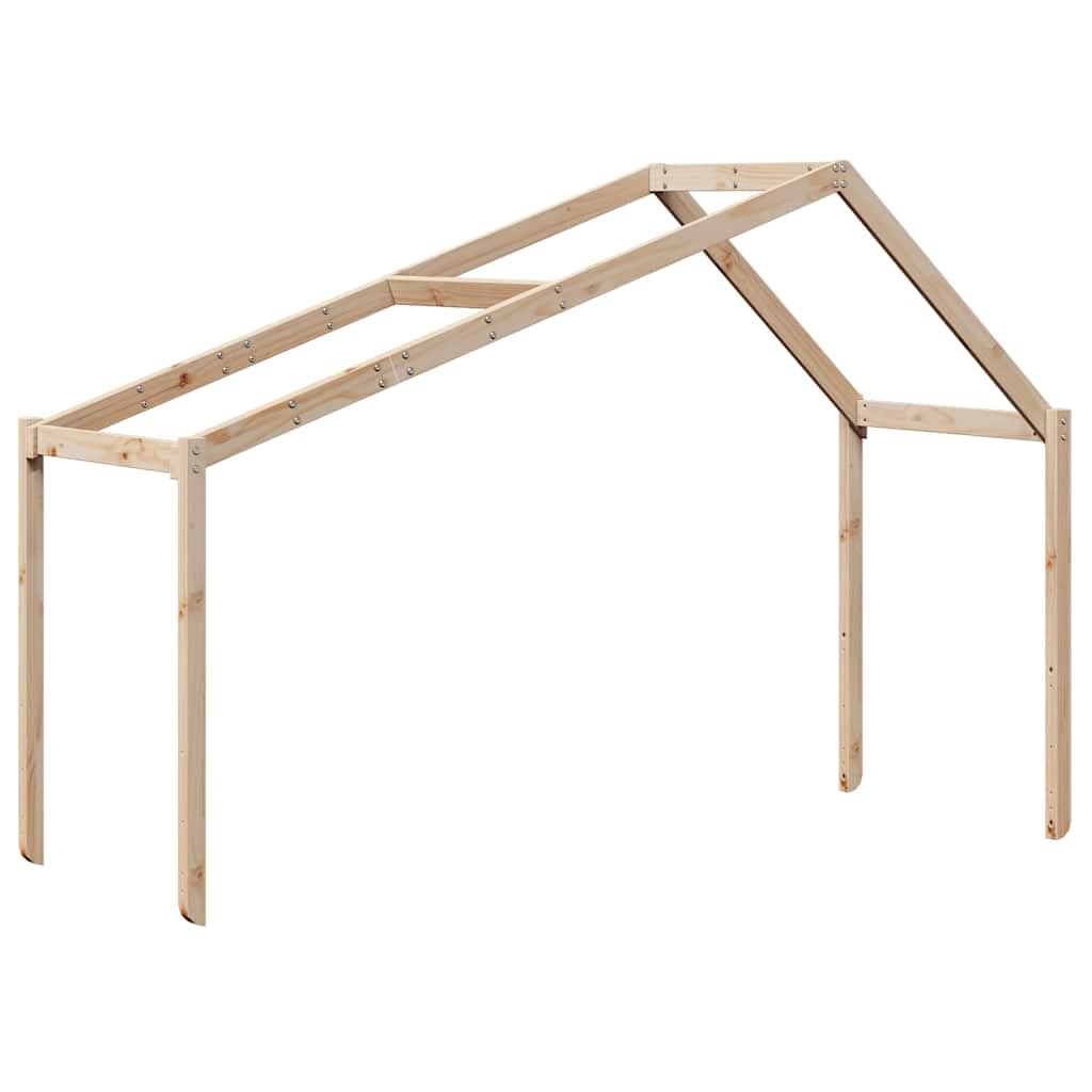 Vidaxl Kids' Bed Roof Bed Canopy Bed Rooftop 203X95.5x142 Cm Solid Wood Pine