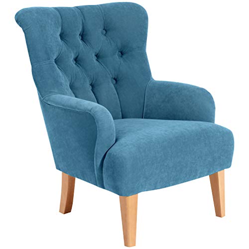 Max Winzer Sessel Brandon | Aus Veloursstoff | In Petrolblau - 2957-1100-2051717-F01 Max Winzer Sessel Brandon | Aus Veloursstoff | In Petrolblau