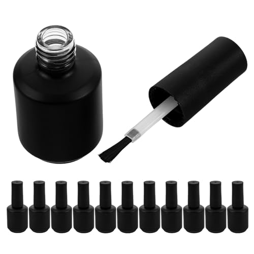 Flacons vides rechargeables pour vernis à ongles en verre de 15 ml accessoires nail art de forme ronde
