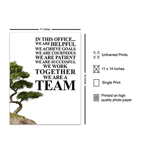 Yellowbird Art & Design Motivational Home Office Wall Art & Decor - Large 11X14 - Motivational Posters - Inspirational Quotes - Success Wall Art - Team Teamwork Sayings Prints - Unique Gift For Boss thumb #1
