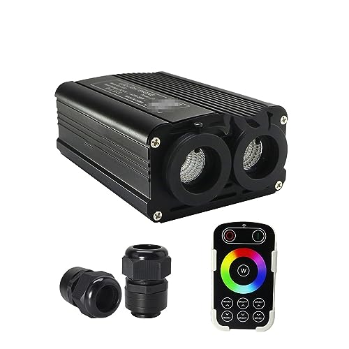 Luz de techo de estrella RGBW con potente motor de doble cabezal 32W y mando táctil RF