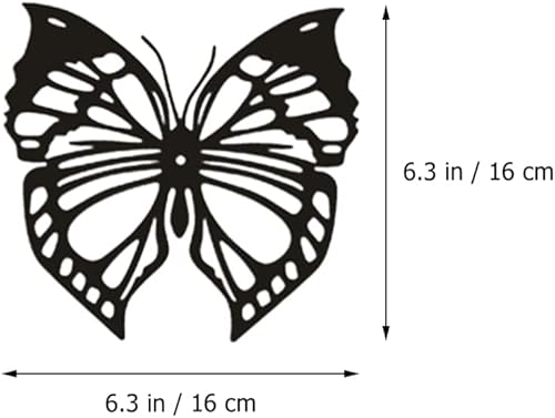 Miniatura 7 de Silueta de mariposas, escultura de pared, mariposa de metal negro, decoración de pared, adorno de metal, letrero de metal espiritual inspirador para