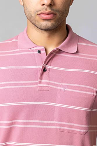 Image of PRORIDERS Half Sleeve 100% Pure Cotton Fabric Collared Regular Fit Men's Polo Striper Tshirt with Pocket for Casual wear