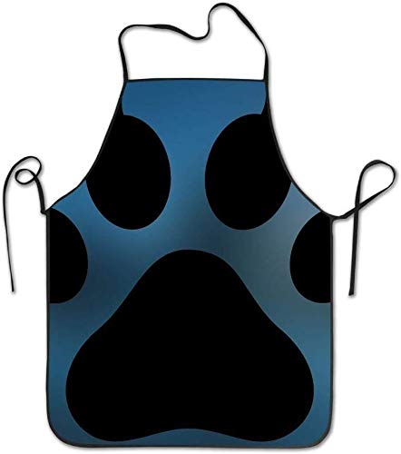 Eastlif Hund Pfotenabdruck Clipart Mode lässig Malerei Kochen Arbeitsschürze Verstellbarer...