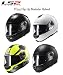 Produktbild Motorrad Erwachsene LS2 ff325 Strobe DVS Full Face Modular Helm Motorrad Scooter Rider Herren & Frauen Commuter Racing Touring Urban Sports ECE Zertifiziert Flip up Helm L Mattes Schwarz