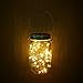 Aikeve Solar Mason Jar Lights,4 Pack 30 Led Starry Fairy String Hanging Jar Lights,Solar Lanterns for Outdoor Patio Party Garden Wedding Christmas Decorations Lights(Mason Jars/Handles Included)