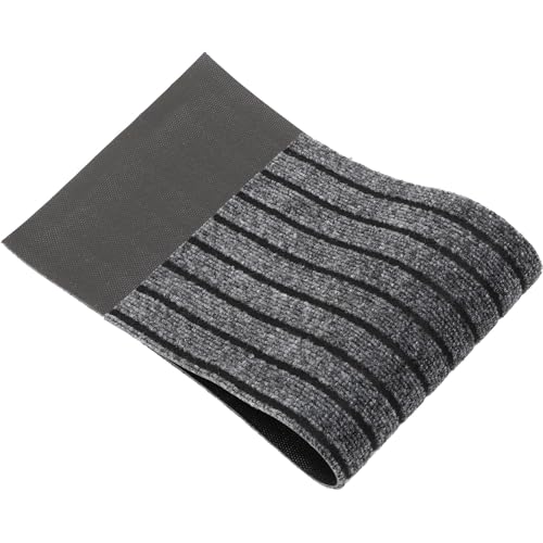 Alfombra antideslizante para escaleras gris oscuro de poliéster y goma de 26x75 cm