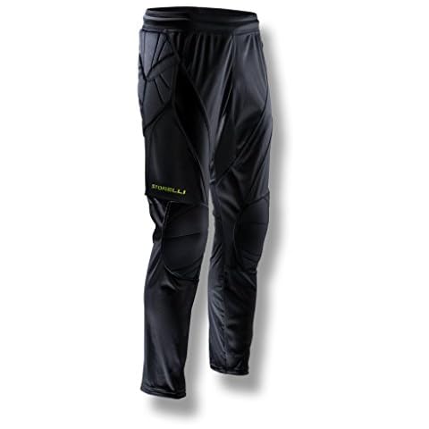 Storelli ExoShield Goalkeeper Pants | Full-Length Padded Soccer Pants | Premium Hip and Knee Protection | Black | Extra Large Cover