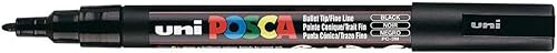 Miniatura 4 de Uni Posca Paint Marker PC-3M Black, 3 Pens Pack(Japan Import)