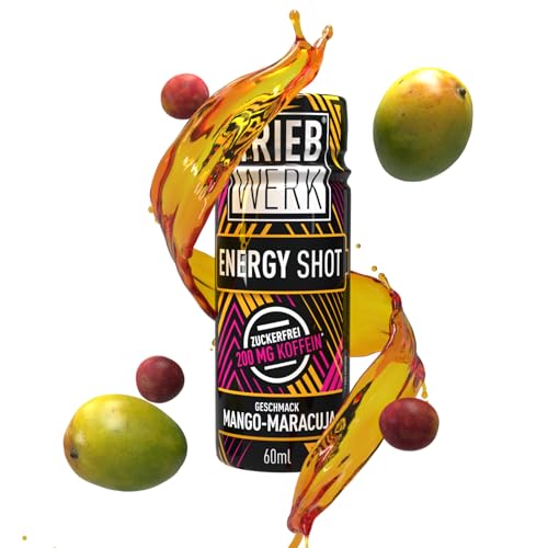 SCHUB Energy Shot, Mango-Maracuja, 12x60ml ; 200mg Koffein, Energy Booster