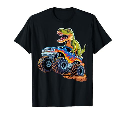 Monster Truck Dinosaur Birthday Party Monster Truck Boy T-Shirt