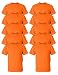 Gildan mens Ultra Cotton 6 oz. T-Shirt(G200)-SAFETY ORANGE-XL-10PK