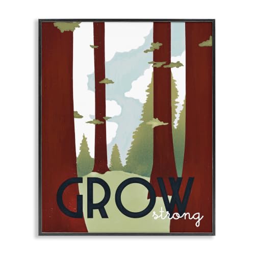 Forest Trees Motivational Landscape, 11 x 14 Inch Framed Giclée Print