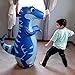 INFLATABLE DUDES Dinosaur Toy 47 Inches - Kids Punching Bag | Already Filled with Sand| Bop Bag | Blue Velociraptor| Punching Bag for Kids | Dinosaur Birthday Decorations | 3 White Balls Inside- (Vee)