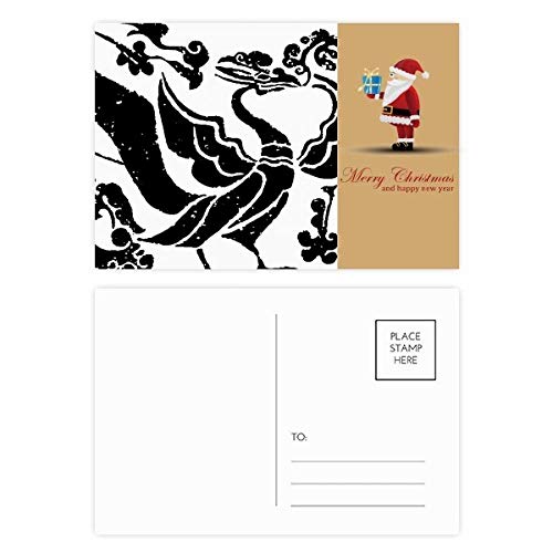 Cartes postales chinoises Wei Jin vœux originaux oiseaux Père Noël lot de 20 pour éviter la routine