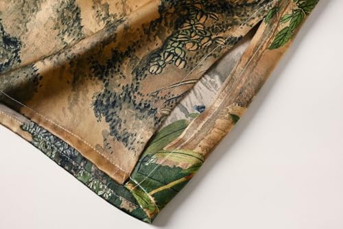 Image of Women's Silk Kimono Robe Short Bathrobe Nightgown 100% Mulberry Silk for Women - Classic Floral Pattern