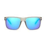 Fortis 2024 Eyewear Bays Polarised Fishing Sunglasses Anti-Glare Ideal for Angling (Polycarbonate, Brown with Blue XBlok)