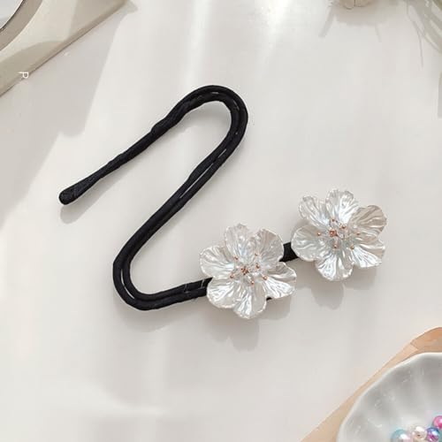 Flores brilhantes para fazer coque de cabelo, rosquinha mágica, torção francesa, acessórios para coq