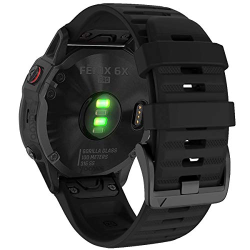 26mm �V���R���E�H�b�`�o���h �ւ��x���g �͂ɓK�� GARMIN(�K�[�~��)Fenix 7X / Fenix 6X / Fenix 5X / Enduro 2 / epix Pro 51mm / D2 Delta PX�p ���� �x���g �N�C�b�N�����[�X