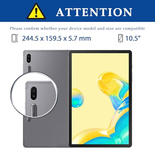 Protection Samsung Tab S6 10.5 étui antichoc silicone TPU et cuir gris - 2