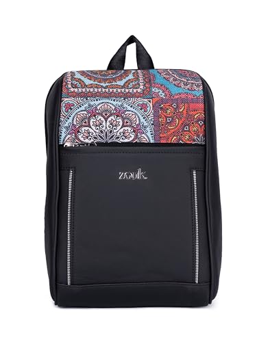 Image of ZOUK Olina Daypack for Women - Convertible Backpack with Laptop & iPad Compartments | Stylish Handcrafted Office & Travel Bag with Water-Resistant Lining & Dual Straps |