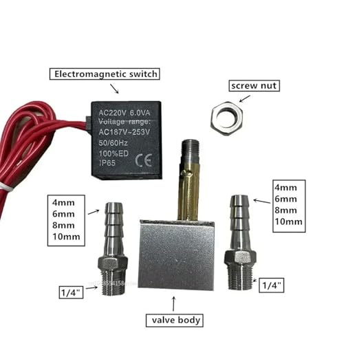 Électrovanne pneumatique en aluminium durable 220V pour fluide 12mm - 6