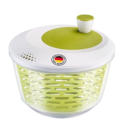 Westmark Centrifugadora de lechuga, Capacidad: 4,4 litros, ø 23,5 cm, Plástico, Sin BPA, Spinderella, Color: transparente/blanco/verde, 2430220