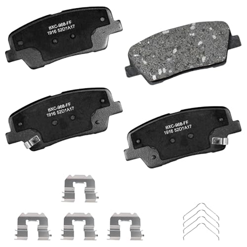 Bendix Premium SBC1916 Ceramic Rear Brake Pads for Hyundai Santa Fe 2018-2017, Santa Fe Sport 2018-2017, Santa Fe XL 2019-2017