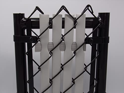 NMI Fence Essentials - Privacy Top Lock Slats 5' Foot - Made in The USA (Light Gray)