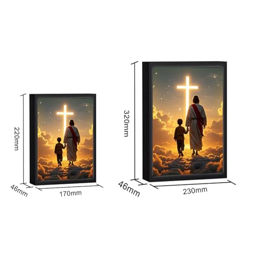 Lámpara de mesa de noche Jesús LED 4D, grande miniatura 3