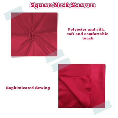 15 Pcs Womens Square Neck Scarf Mixed Solid Color Neckerchief Head Scarf Bandana Retro Satin Scarves for Women4