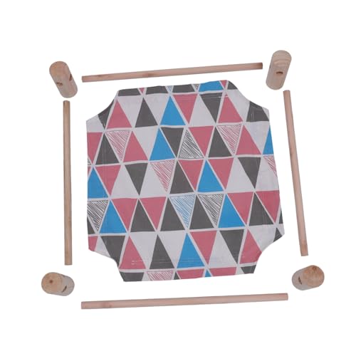 Milisten 1個 キャンプベッド 屋外の猫の囲い キャットハウスペットベッド 子猫像 猫用ペットネイルグラインダー ゴミ 犬 ベッド 携帯用猫ベッド ペットの猫の寝床 ペットの巣 木製 ピンク