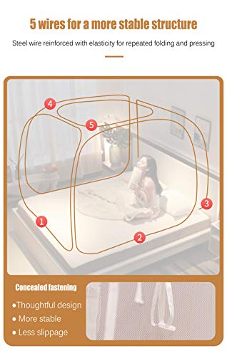 Moustiquaire de lit à installation rapide et maille d'extrémité