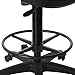 Office Star DC Series Deluxe Breathable Mesh Back Ergonomic Drafting Chair with Lumbar Support and Adjustable Footring, Black Fabric