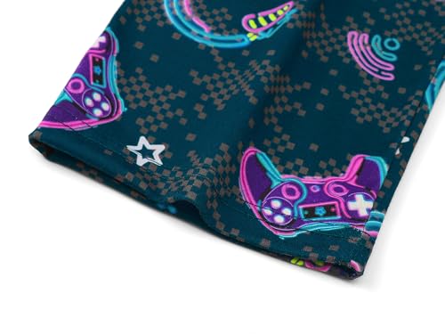 Image of Tebbis Boys Comfy Trendy Print Long Sleeve & Pants Pajama Set Sizes 6-18 | Lightweight Breathable Fabric, 2-Piece PJs, Trendy Printed Jammies for Little & Big Boys, Ideal for Lounging and Sleeping