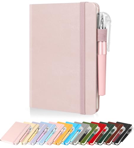 Smarpau Pocket Notebook A6-120 Pages Small Notepad with Pen
