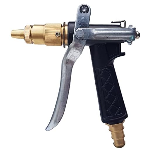 LAFILLETTE High Pressure Brass Hose Nozzle Adjustable Water Spray gun for car Motorbike And Vehicle Cleaning, Gardening, Washing (Black)