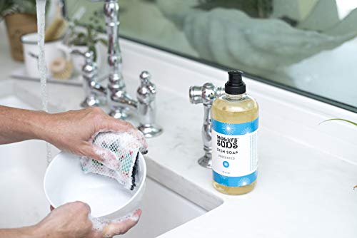 Molly's Suds Natural Liquid Dish Soap | Long-Lasting, Powerful Plant-Powered Ingedients | Unscented, Fragrance Free | 16 Oz - 2 Pack #TOP3