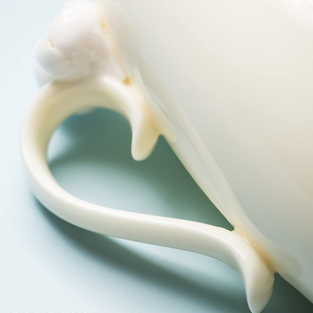 Becher Becher Mädchen Exquisite Kreative Keramik Tasse Büro Wassertasse Kreative Milch Kaffee Blume Teetasse Kaffeetasse (Farbe: Gold)